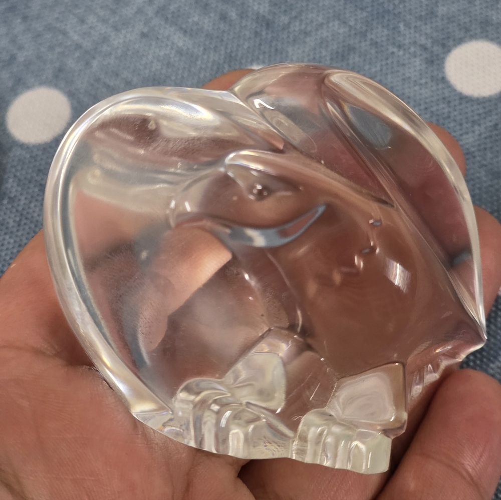 Steuben Glass Eagle 3" Hand Cooler or Paperweight Signed